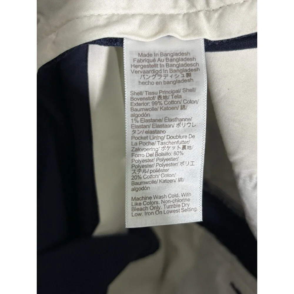 J.Crew Chino Pants Mens 33 32 Blue Navy Athletic Slim Fit New Preppy Office